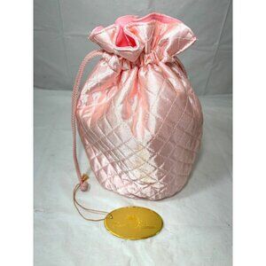 Camille Beckman Satin Pink Makeup Bag